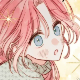 🎀 Anime, Manga, Cartoon, Süß, Pinke Haare, Blaue Augen, Mädchen, Funkeln telegram sticker