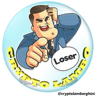 😱 Loser Dibujo animado, Perdedor, Ofensivo, Cripto whatsapp sticker