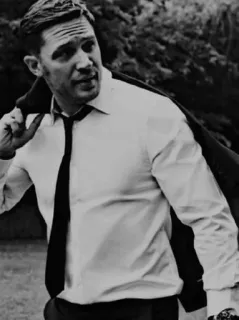 🔚 Tom Hardy นักแสดง, ผู้ชาย, ภาพบุคคล, เนคไท, สูท telegram sticker