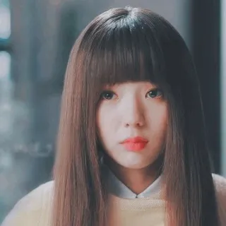 ❄ femme, portrait, fille, beauté, cheveux, personne telegram sticker