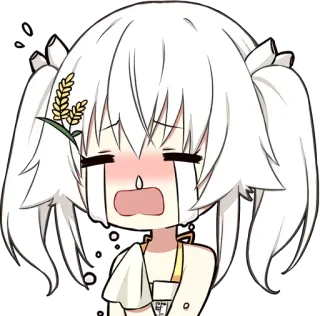 😭 anime, khóc, buồn, chibi, cảm xúc, kawaii, hoạt hình, cô gái telegram sticker