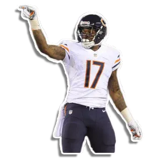 👈 atleta, fútbol, deportes, jugador, Chicago Bears, NFL, número 17 telegram sticker