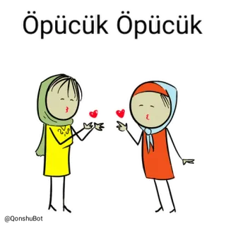💋 Öpücük Öpücük kus, liefde, hart, cartoon, groet, vriendschap whatsapp sticker