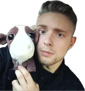 🐮 hombre, muñeca, selfie, retrato, persona telegram sticker
