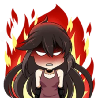 😡 wütend, Feuer, Cartoon, genervt, verärgert, frustriert whatsapp sticker