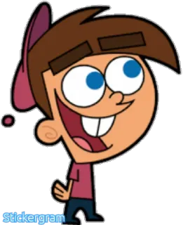 😂 Timmy Turner The Fairly OddParents Мультфильм, Nickelodeon, ТВ шоу, Анимация, Волшебные родители, Тимми Тёрнер, Желание, Фея whatsapp sticker