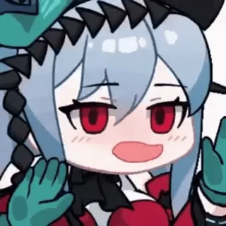 π anime, middle finger, cartoon, gesture, rude telegram sticker