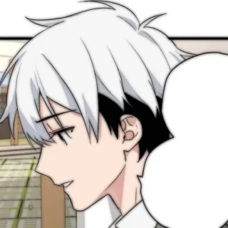 🥛 anime, boy, manhwa, white hair, character, cartoon, manga whatsapp sticker