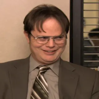 😏 Dwight Schrute The Office Dwight Schrute, The Office, Acara TV, Komedi, Karakter whatsapp sticker
