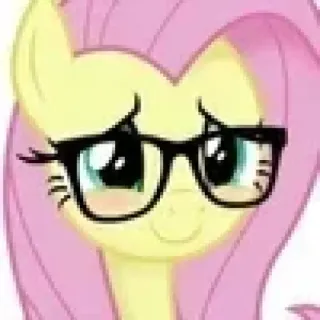 😅 Fluttershy My Little Pony Cartoon, Pony, Brille, Süß, Fluttershy, My Little Pony telegram sticker