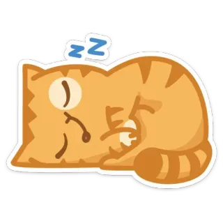 😴 zz gato, dormindo, sonolento, cansado, soneca, fofo telegram sticker