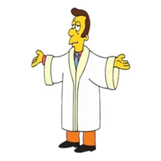 👼 Lionel Hutz The Simpsons lawyer, Lionel Hutz, The Simpsons, cartoon, character telegram sticker