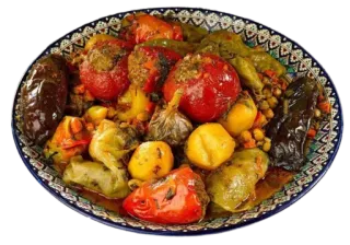 🍽 еда, блюдо, фаршированные овощи, кухня, тарелка, еда telegram sticker