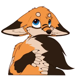 🦊 rubah, furry, kartun, hewan, imut telegram sticker