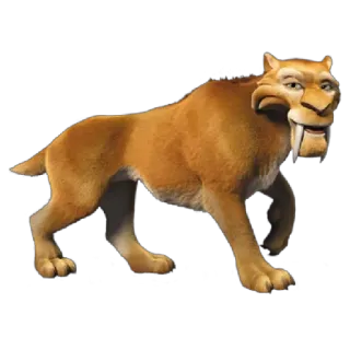 😏 Diego Ice Age harimau gigi pedang, hewan, kartun, harimau, zaman es telegram sticker
