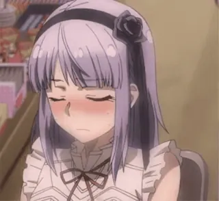 🥵 anime girl, blush, anime character, portrait, female, cute, cartoon telegram sticker