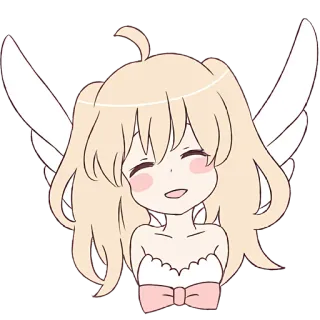 ☺️ Anime, Ange, Kawaii, Mignon, Dessin animé telegram sticker