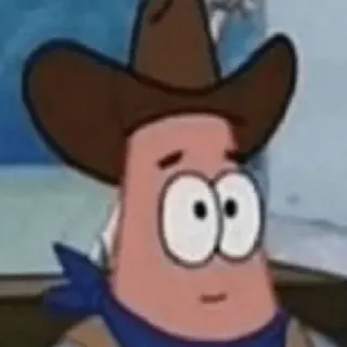 ✨ Patrick Star SpongeBob SquarePants 卡通, 派大星, 海绵宝宝, 牛仔, 搞笑 telegram sticker