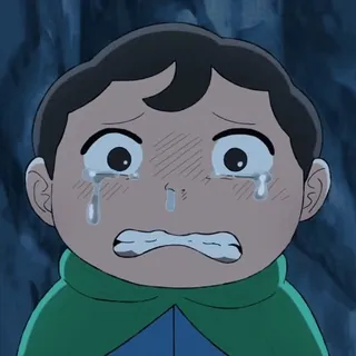 😭 Bojji Ranking of Kings animé, pleurer, triste, garçon, dessin animé telegram sticker