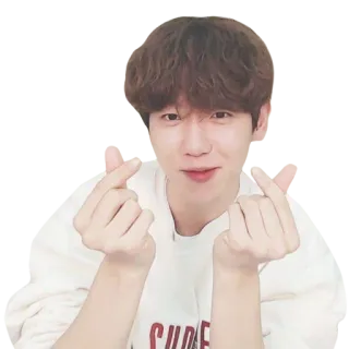 ❤️ Cœur avec les doigts, Acteur coréen, Coréen, Asiatique, Sourire, Amour, Affection whatsapp sticker
