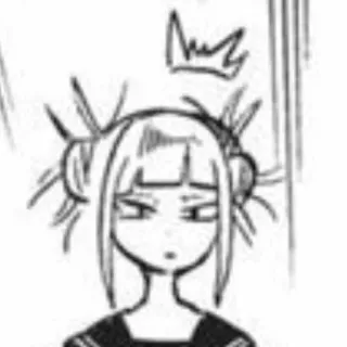 ❔ Himiko Toga My Hero Academia 토가 히미코, 애니메이션, 나의 히어로 아카데미아, 팬아트, 귀여운, 만화 telegram sticker