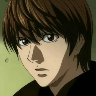 ⚖ Light Yagami Death Note Anime, Personnage, Mort, Note telegram sticker