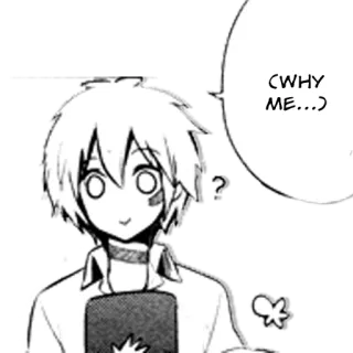😞 CWHY ME...) Anime, Manga, Personaje, Triste, Confundido, Pregunta, Lindo telegram sticker