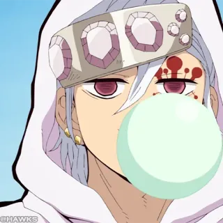 💎 Anime, Guma balonowa, Krew, Postać, Manga telegram sticker