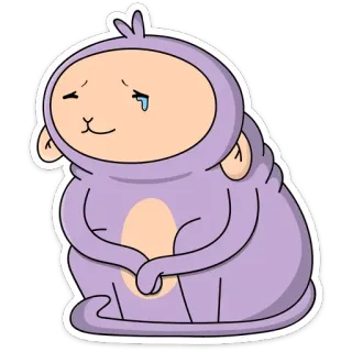 😢 Affe, traurig, niedlich, weinend, Cartoon, Tier telegram sticker