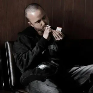 🗿 Jesse Pinkman Breaking Bad jesse pinkman, breaking bad, drogas, fumando, cigarrillo telegram sticker