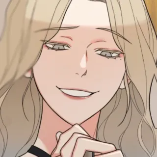 🖤 Anime, Mulher, Personagem, Sorriso whatsapp sticker