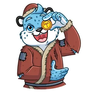 🤑 животное, персонаж, монета, деньги, тэнгу telegram sticker