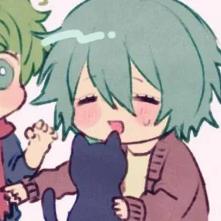😊 gatto, carino, kawaii, anime, personaggio telegram sticker