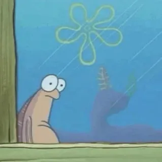 🌿 Gary the Snail SpongeBob SquarePants cartoon, snail, SpongeBob, window, pet, nickelodeon telegram sticker