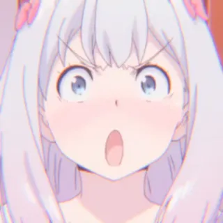 🐢 anime, girl, cute, angry, frustrated, expression whatsapp sticker