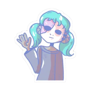 🎸 Sally Face Sally Face, Videospiel, Charakter, Cartoon, Maske telegram sticker