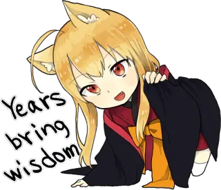A little girl Sticker (Fox) ENG :: @line_stickers telegram stickers