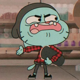 ❤️ Gumball Watterson The Amazing World of Gumball Cartoon, Animation, Charakter, Gumball, Skateboard, Wütend, Fernsehen, The Amazing World of Gumball whatsapp sticker