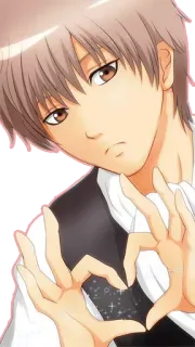 ❤ Anime, Mangá, Personagem, Gesto, Coração, Amor telegram sticker