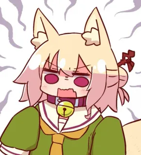 🦊 Anime, Mangá, Bravo, Personagem, Kawaii, Fofo, Garota raposa telegram sticker