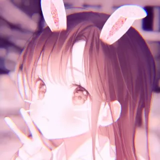 🍰 anime, girl, bunny, ears, cute, kawaii telegram sticker
