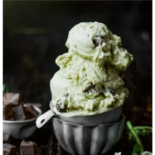 🙂 ice cream, dessert, mint chocolate chip, food, sweet telegram sticker