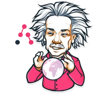 🙌 Albert Einstein científico, física, educación, cosmos, ciencia telegram sticker