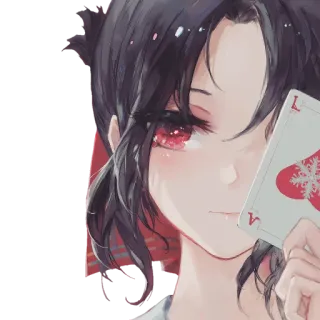 🌈 Anime, Fille, Carte, Amour, Coeurs, Kaguya-sama telegram sticker