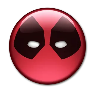 😶 Deadpool Deadpool, Marvel, Superhero, Mask telegram sticker