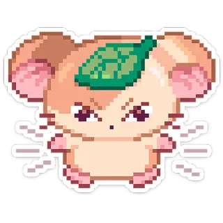 🐹 ピクセルアート, かわいい, 動物, ハムスター, 可愛い telegram sticker
