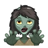 🧟‍♀ Zombie, Untoter, Monster, Halloween, Gruselig, Horror telegram sticker