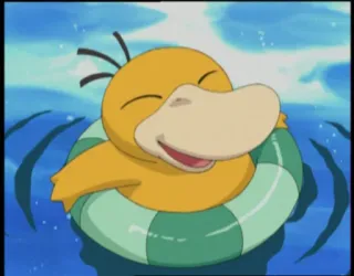 🏊 Psyduck Pokemon Psyduck, Pokémon, zwemmen, eend, schattig telegram sticker