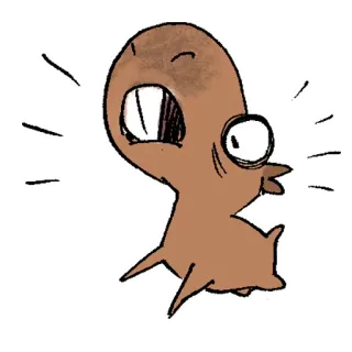 😳 Hoạt hình, Quái vật, Sinh vật, Hài hước, Ngớ ngẩn, Hình minh họa telegram sticker