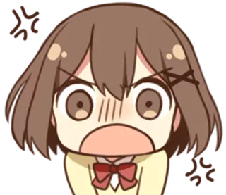 😡 anime, ragazza, arrabbiata, frustrata, carina, arrabbiata telegram sticker